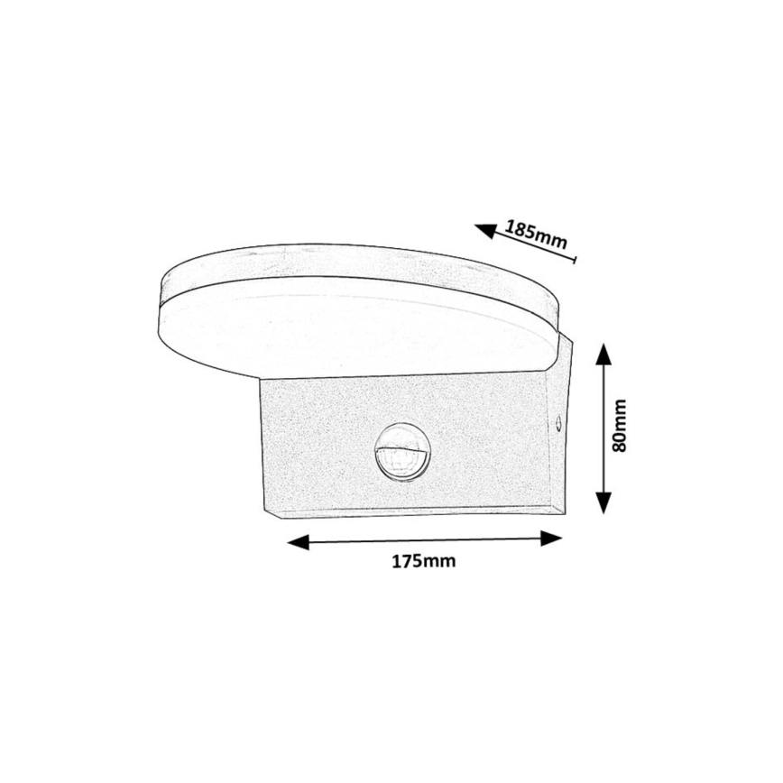 Rabalux - LED Outdoor wall light with a sensor LED/9W/230V 2700/4000/6500K IP54 white