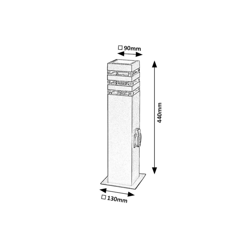 Rabalux - Outdoor lamp with socket 1xE27/12W/230V IP44