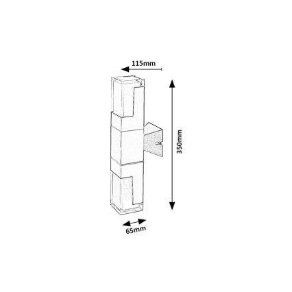 Rabalux - LED Outdoor wall light LED/12W/230V 2700/4000/6000K IP54