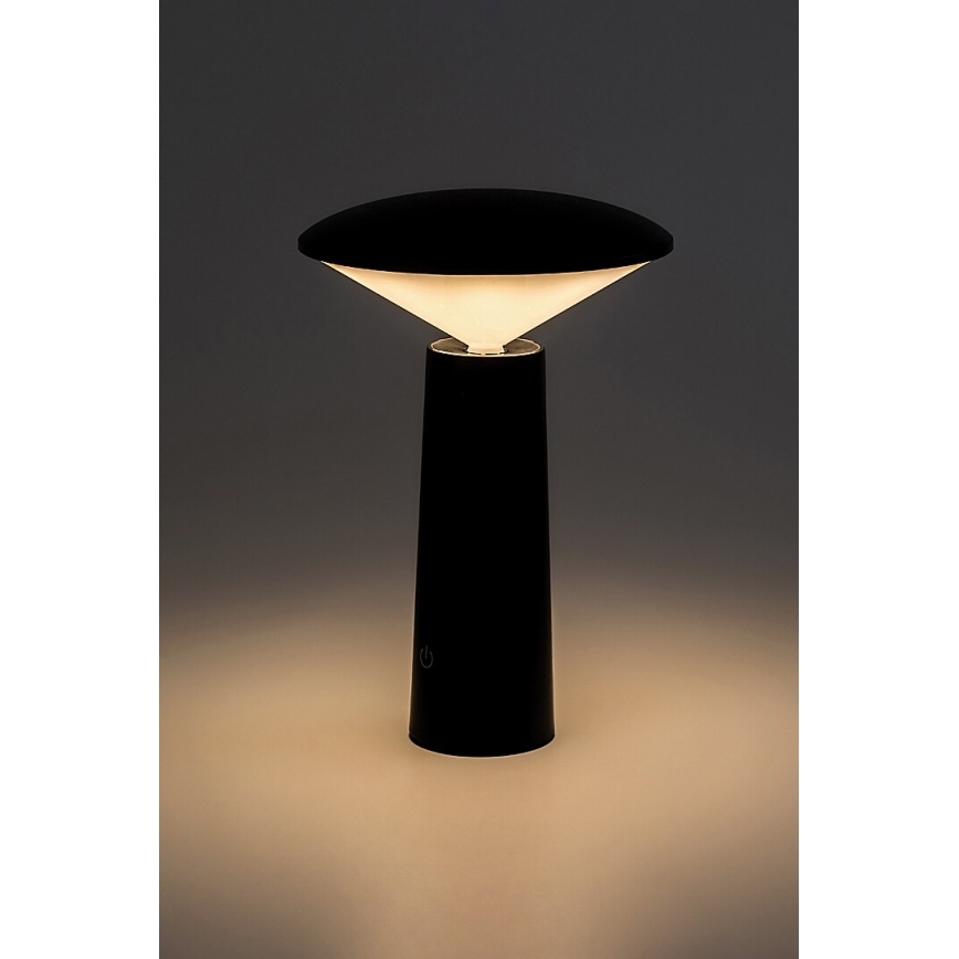 Rabalux - LED Dimmable rechargeable touch table lamp POLPERRO LED/3W/3,7V 1200mAh black
