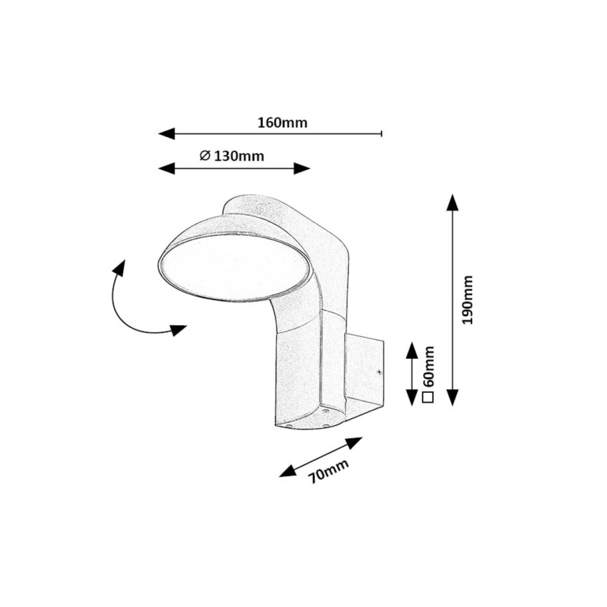 Rabalux - LED Outdoor wall light LED/12W/230V IP54