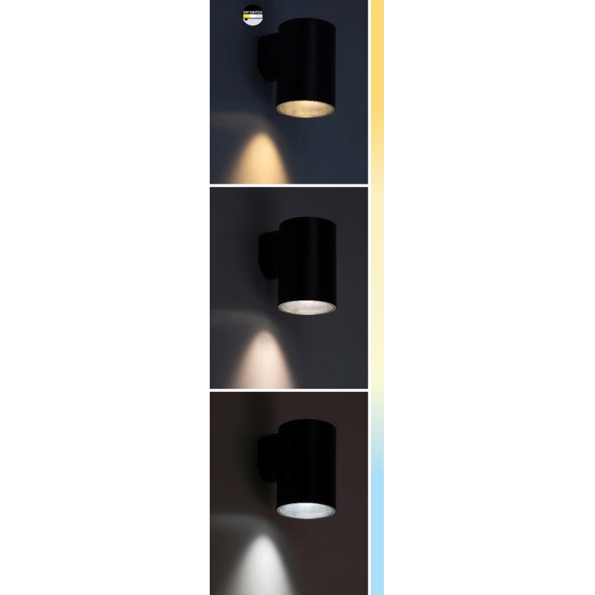 Rabalux - LED Outdoor wall light LED/18W/230V 2700/4000/6500K IP65 black