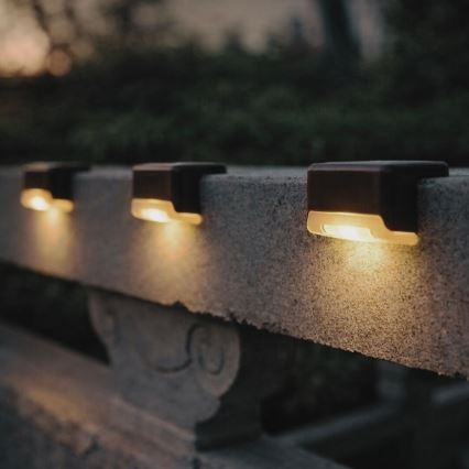 Rabalux - Set of 4 LED Solar Wall Lights with Dusk Sensor LED/0.06W/1.2V 300 mAh IP44