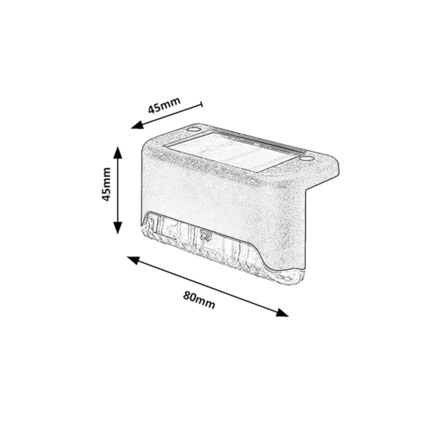 Rabalux - Set of 4 LED Solar Wall Lights with Dusk Sensor LED/0.06W/1.2V 300 mAh IP44