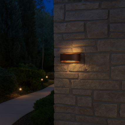 Rabalux - LED Outdoor Wall Light, 9W, 230V, IP54, Brown