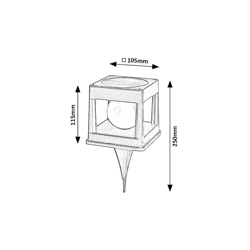 Rabalux - LED Solar light LED/0,3W/3,7V IP44