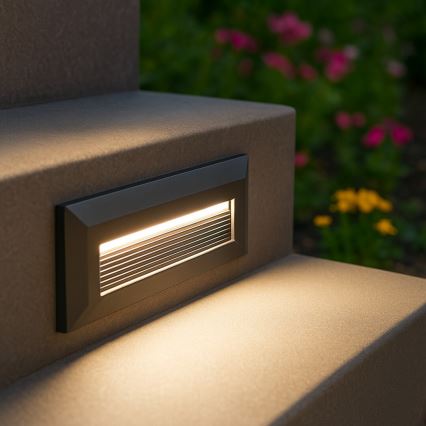 Rabalux - LED Outdoor Wall Light, 6W, 230V, IP65, Black
