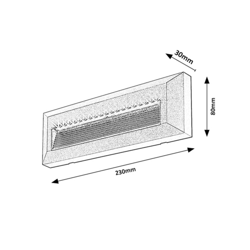 Rabalux - LED Outdoor Wall Light, 6W, 230V, IP65, Black