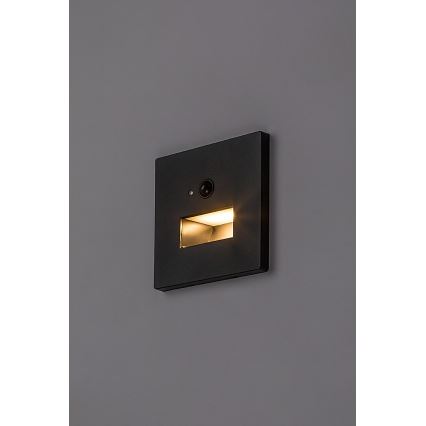 Rabalux - LED Staircase Light with Motion and Dusk Sensor LED/1W/230V 3000/4500/6500K Black