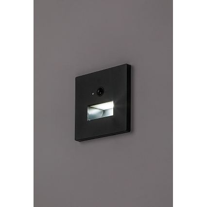 Rabalux - LED Staircase Light with Motion and Dusk Sensor LED/1W/230V 3000/4500/6500K Black