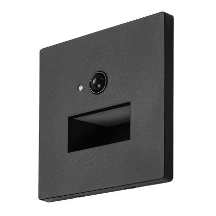 Rabalux - LED Staircase Light with Motion and Dusk Sensor LED/1W/230V 3000/4500/6500K Black