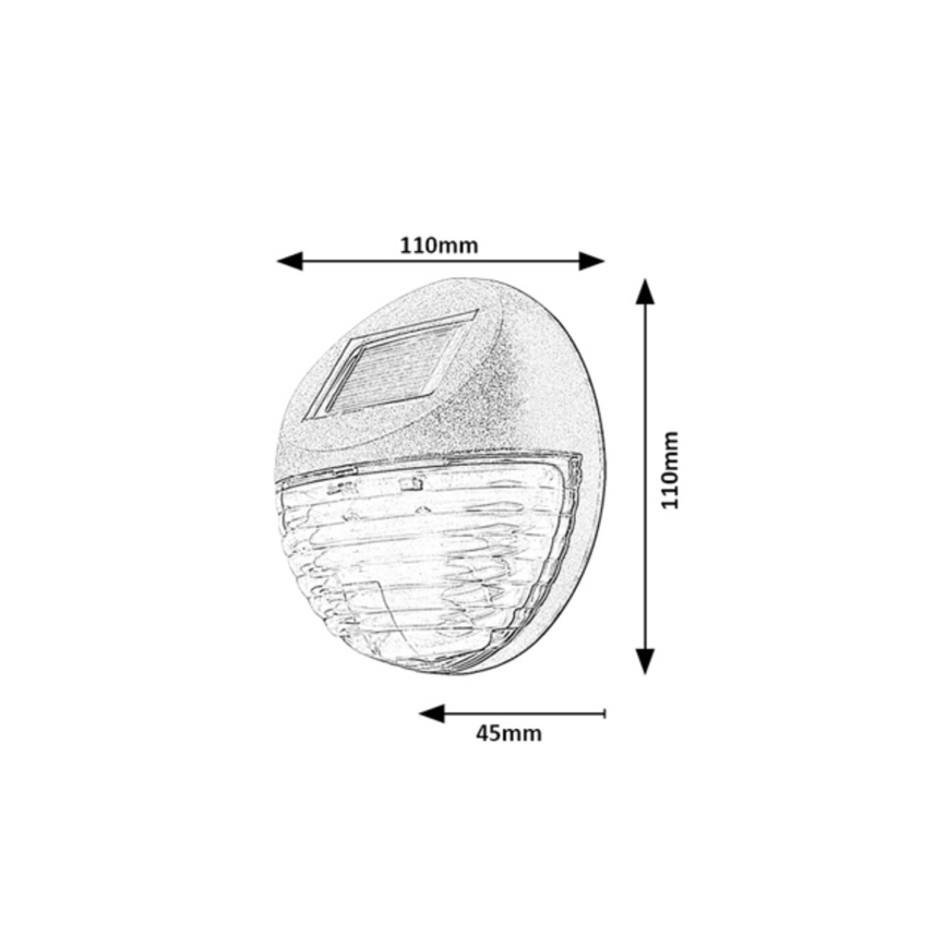 Rabalux - Set of 2 LED Solar Wall Lights LED/0,06W/1,2V 300 mAh IP44