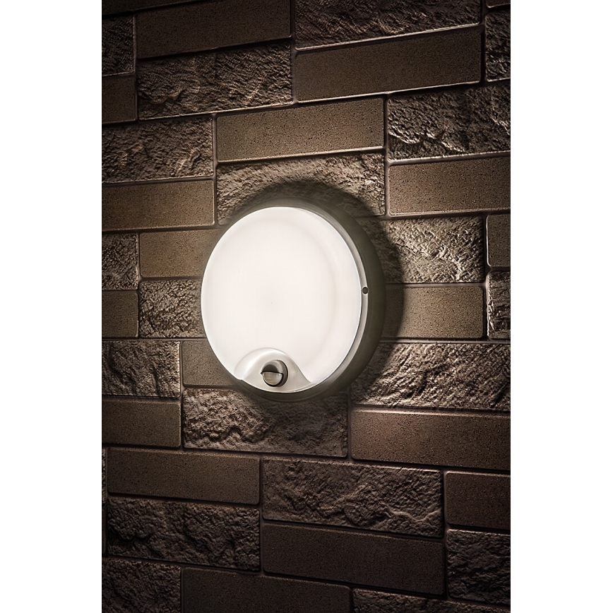 Rabalux - LED Outdoor Wall Light with Sensor, LED/18W/230V, IP65, Black