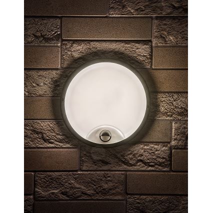 Rabalux - LED Outdoor Wall Light with Sensor, LED/18W/230V, IP65, Black