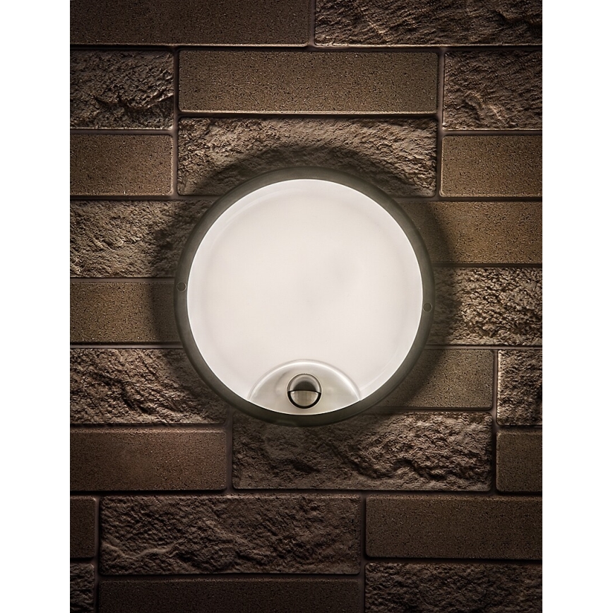 Rabalux - LED Outdoor Wall Light with Sensor, LED/18W/230V, IP65, Black