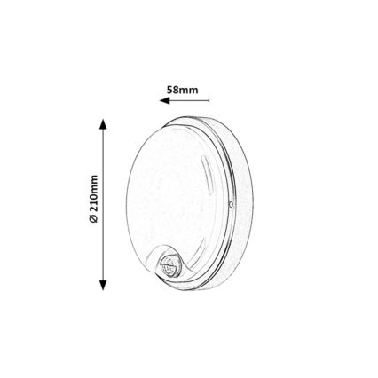 Rabalux - LED Outdoor Wall Light with Sensor, LED/18W/230V, IP65, Black