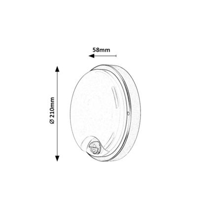 Rabalux - LED Outdoor Wall Light with Sensor LED/18W/230V IP65 White