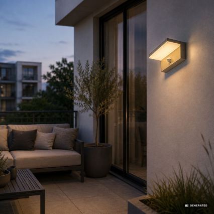 Rabalux - LED outdoor wall light with sensor LED/9W/230V IP54 beige