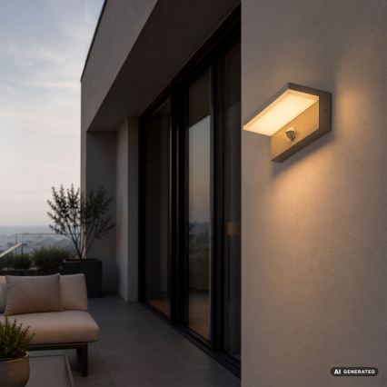 Rabalux - LED outdoor wall light with sensor LED/9W/230V IP54 beige