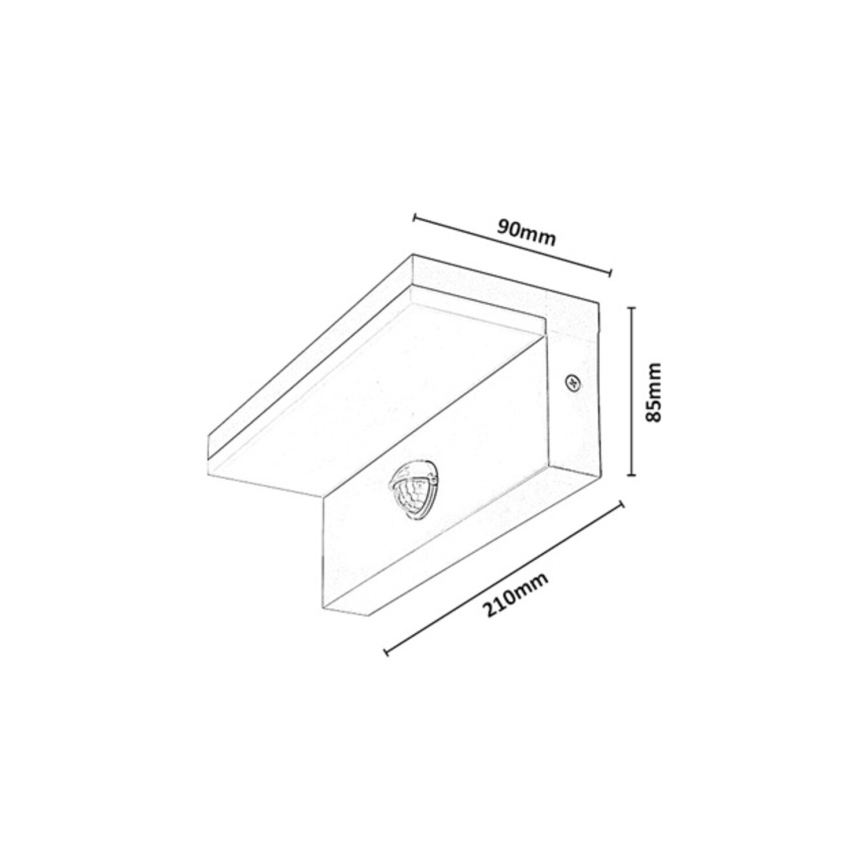 Rabalux - LED outdoor wall light with sensor LED/9W/230V IP54 beige