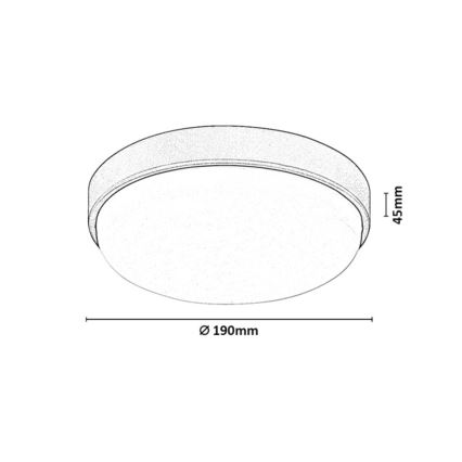 Rabalux - LED Outdoor ceiling light LED/14W/230V IP54 black