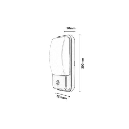 Rabalux - LED Outdoor Wall Light with Motion Sensor LED/20W/230V IP65