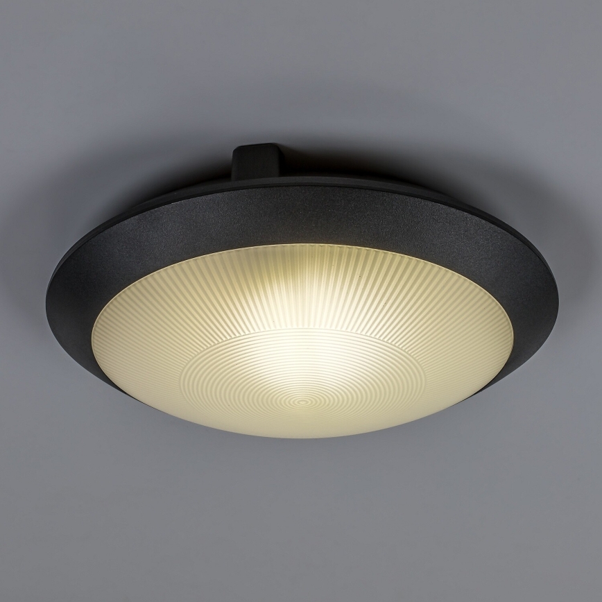 Rabalux - Outdoor ceiling light 1xE27/9W/230V IP65 Ø 30 cm black