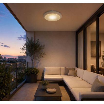 Rabalux - Outdoor ceiling light 1xE27/9W/230V IP65 Ø 30 cm white
