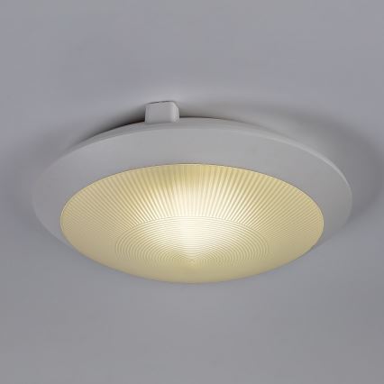 Rabalux - Outdoor ceiling light with motion sensor 1xE27/9W/230V IP65 Ø 30 cm white
