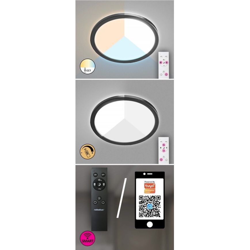 Rabalux - LED Dimmable outdoor ceiling light LED/15W/230V Wi-Fi Tuya 2700-6500K IP44 + remote control