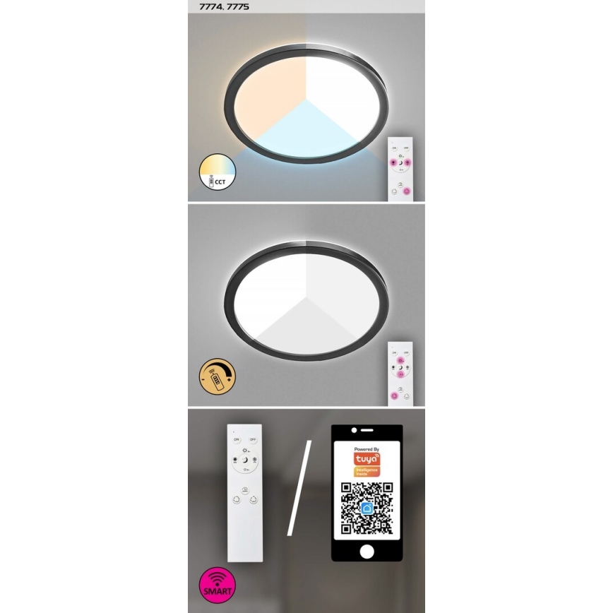 Rabalux - LED Dimmable outdoor ceiling light LED/15W/230V Wi-Fi Tuya 2700-6500K IP44 + remote control
