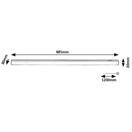 Rabalux - LED Under kitchen cabinet light LED/13W/230V 4000K 88 cm