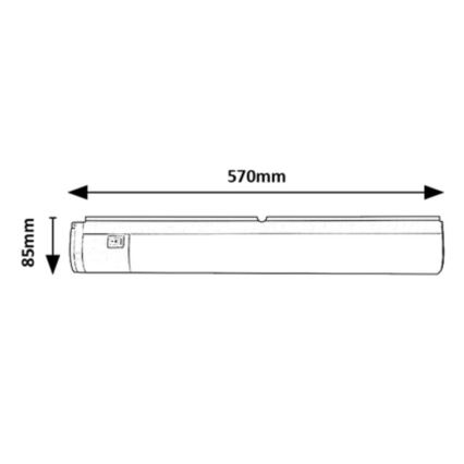 Rabalux - LED Under kitchen cabinet light with a socket LED/17W/230V 4000K IP44 white 57 cm