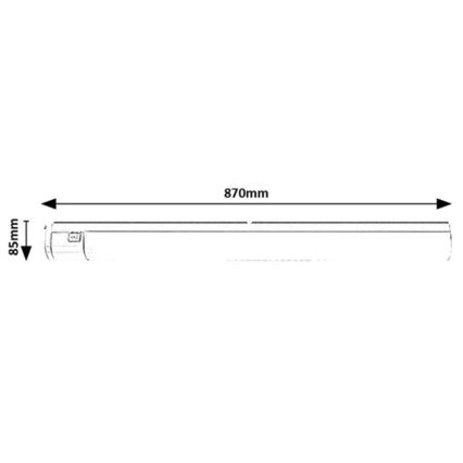 Rabalux - LED Under kitchen cabinet light with a socket LED/20W/230V 4000K IP44 black 87 cm