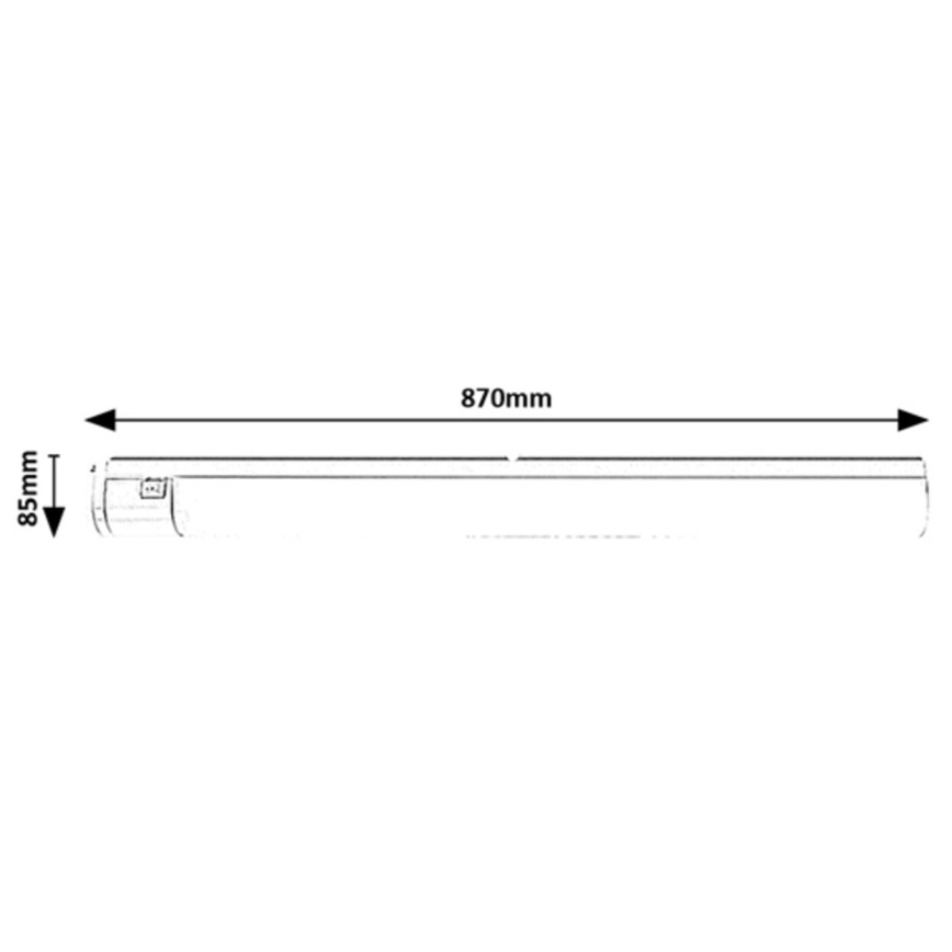 Rabalux - LED Under kitchen cabinet light with a socket LED/20W/230V 4000K IP44 black 87 cm