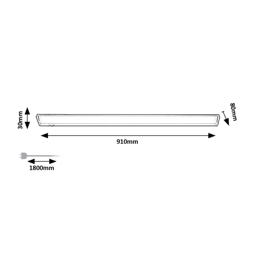 Rabalux - LED Under kitchen cabinet light LED/15W/230V 4000K 91 cm matte chrome