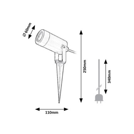 Rabalux - Outdoor luminaire 1xGU10/4W/230V IP65