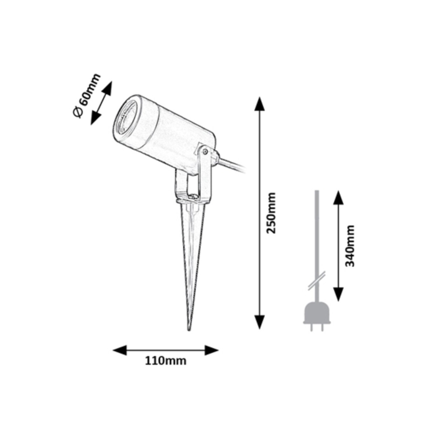 Rabalux - Outdoor luminaire 1xGU10/4W/230V IP65