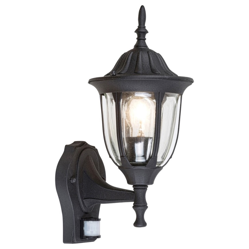 Rabalux – Outdoor Wall Light with Sensor MILANO 1×E27/60W/230V IP43 Black