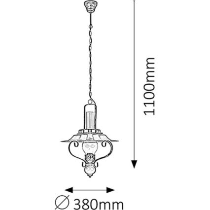 Rabalux - Chandelier on a chain 1xE27/60W/230V
