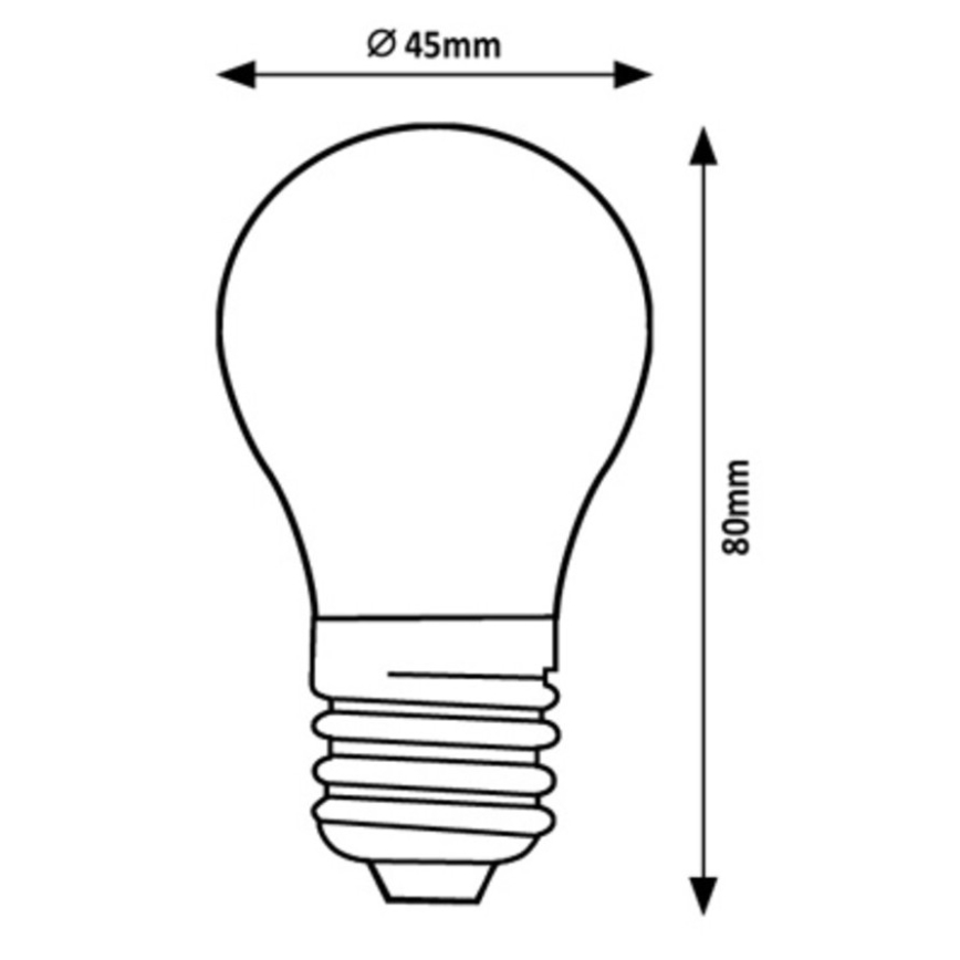 Rabalux - LED Bulb G45 E27/2W/230V 3000K Energy class A