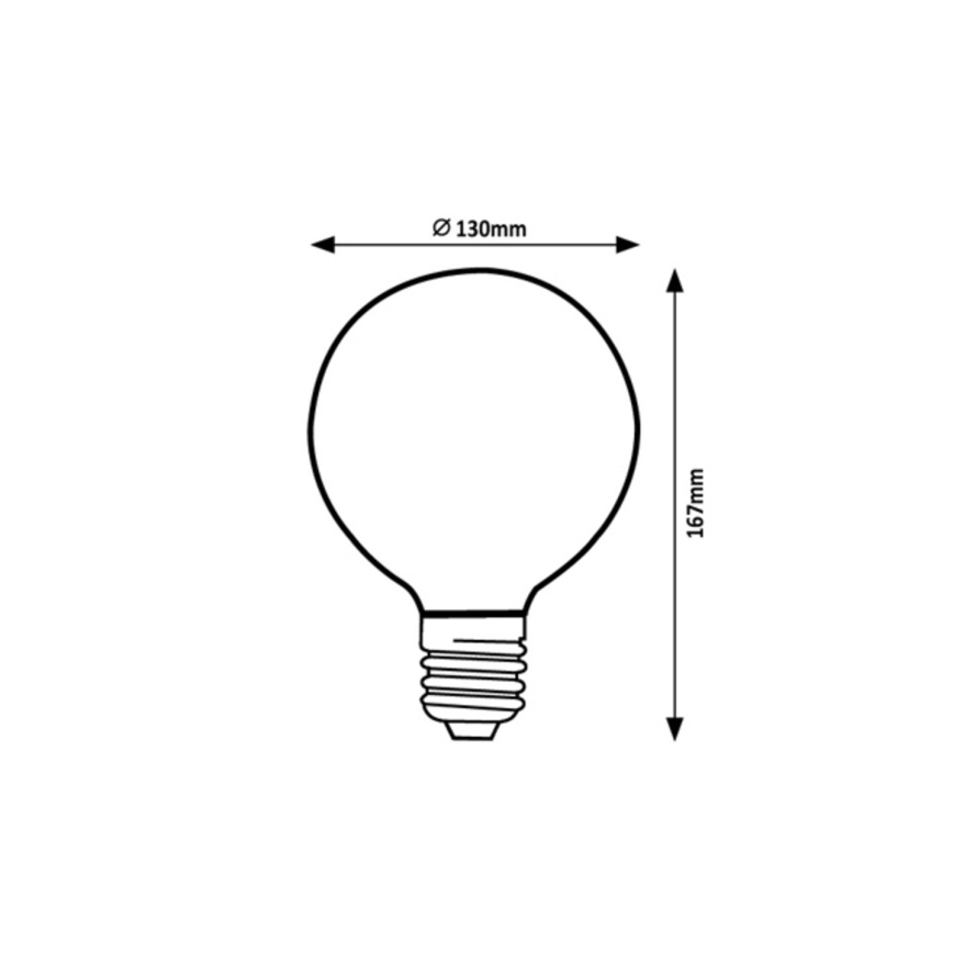 Rabalux - LED Decorative bulb G125 E27/3W/230V 1800K