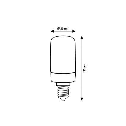 Rabalux - LED Bulb T25 E14/4W/230V 3000K