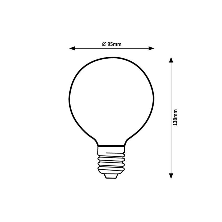 Rabalux - LED Bulb FILAMENT G95 E27/7W/230V 4000K