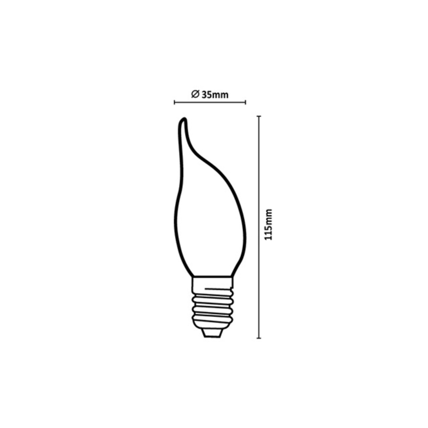 Rabalux - LED Bulb FILAMENT CF35 E14/6W/230V 4000K