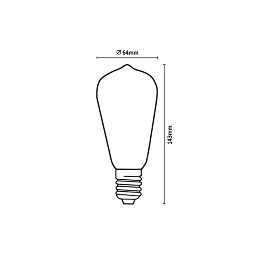 Rabalux - LED Bulb FILAMENT ST64 E27/10W/230V 3000K