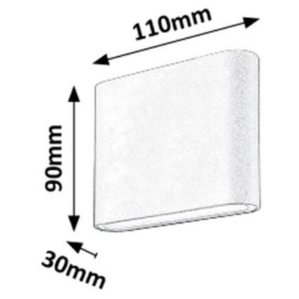 Rabalux - LED Outdoor wall light 2xLED/3W/230V IP54 3000K