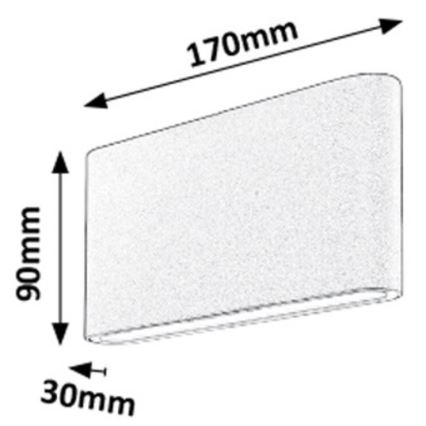 Rabalux - LED Outdoor wall light 2xLED/6W/230V IP54 3000K