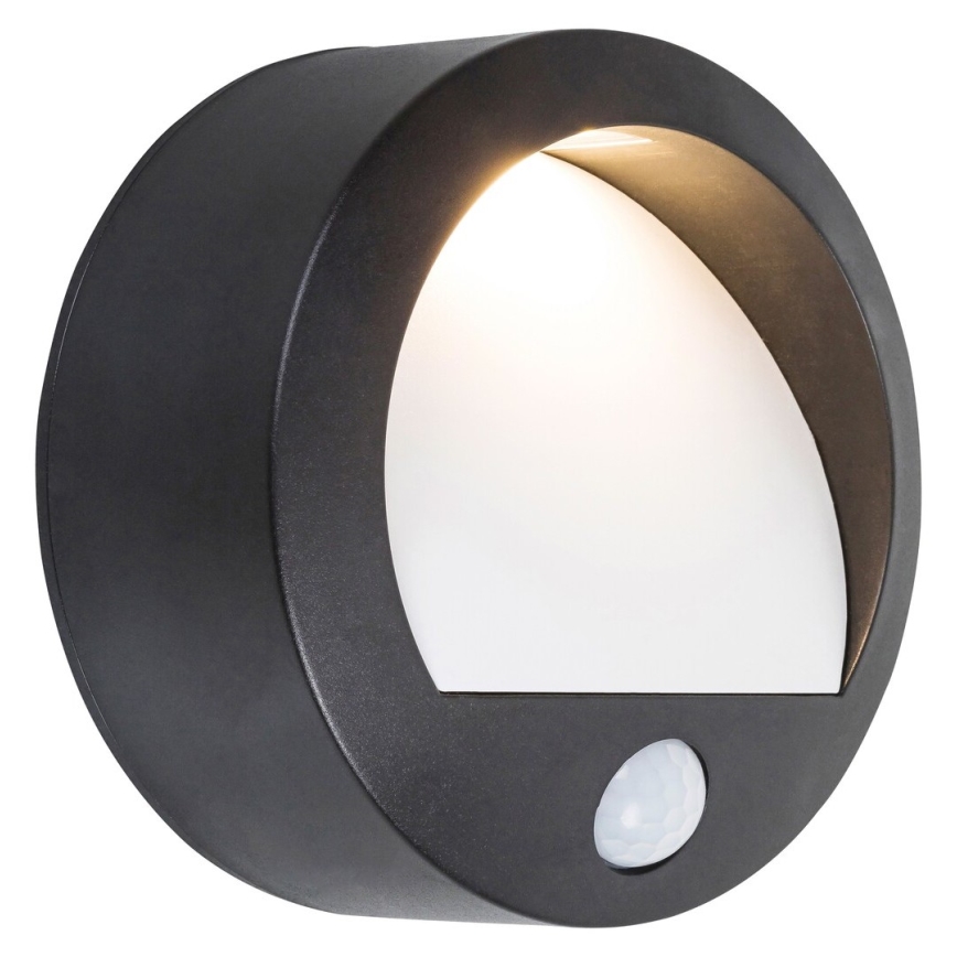 Rabalux - LED Outdoor wall light with sensor LED/1,5W/3xAA IP44 black