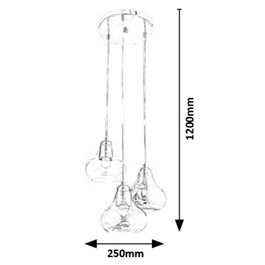 Rabalux - Chandelier on a string 3xE27/60W/230V